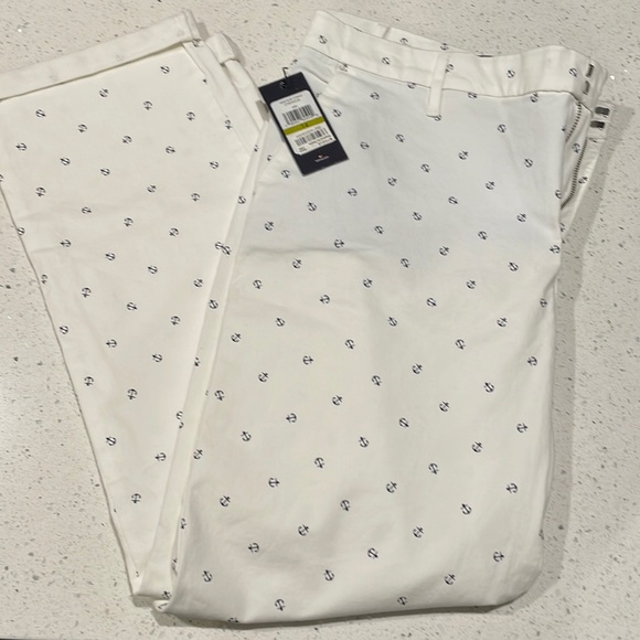Tommy Hilfiger Pants - Tommy Hilfiger chino stretch white nautical pants